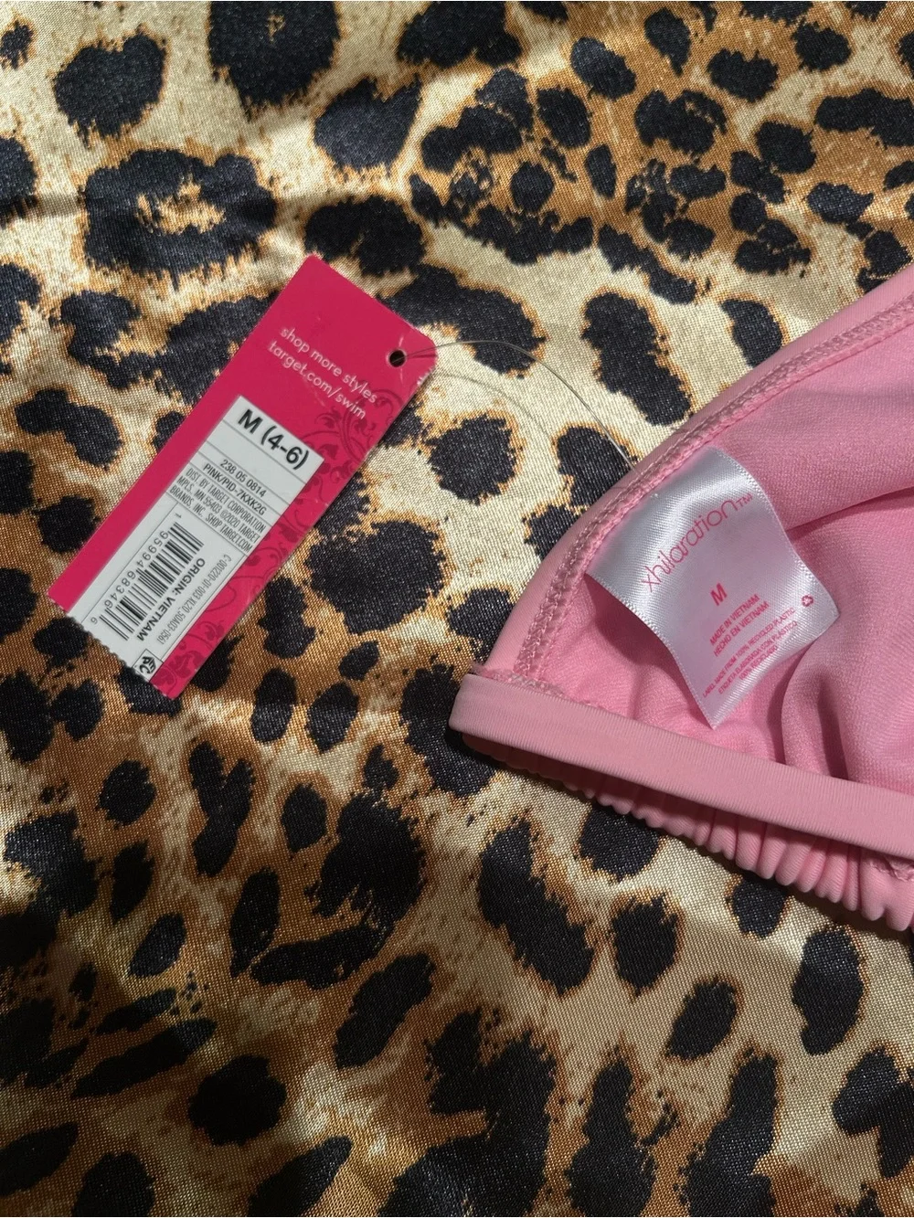 NWT Xhilaration Light Pink Triangle Bikini Top *see description*
